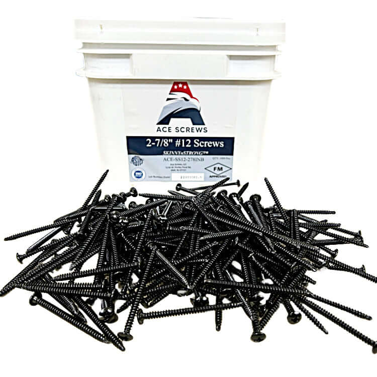 Ace Screws #12 SKINNYnSTRONG All-Purpose Roofing Fastener with Free Shipping and FM Approval