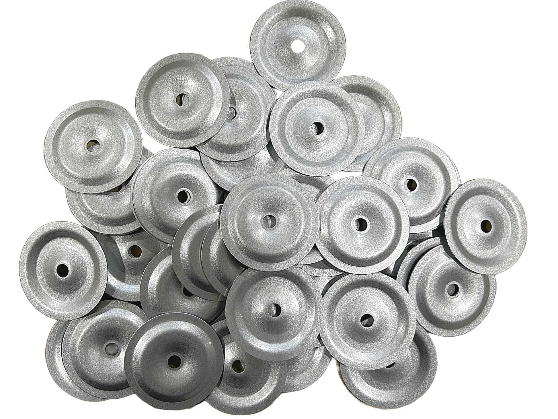Essential 2" metal seam plates, corrosion resistant, galvanized steel finish. Ideal for construction and roofing. Packaging may vary.
